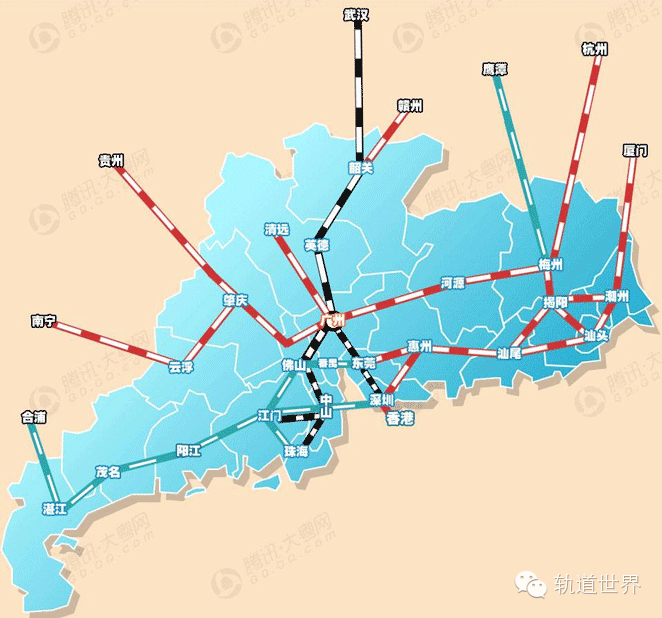 广东省铁路地图概览